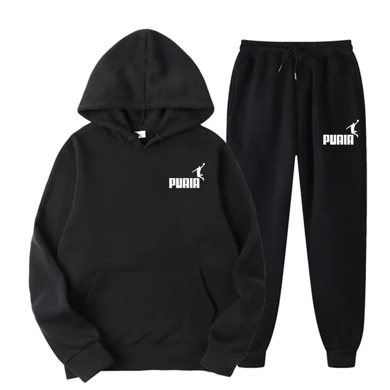 Joggers Pants - 新作ユニセックスフード付きトラックスーツ パーカー＆ジョガーパンツ アウトドアバスケットボール 秋冬スポーツスーツ