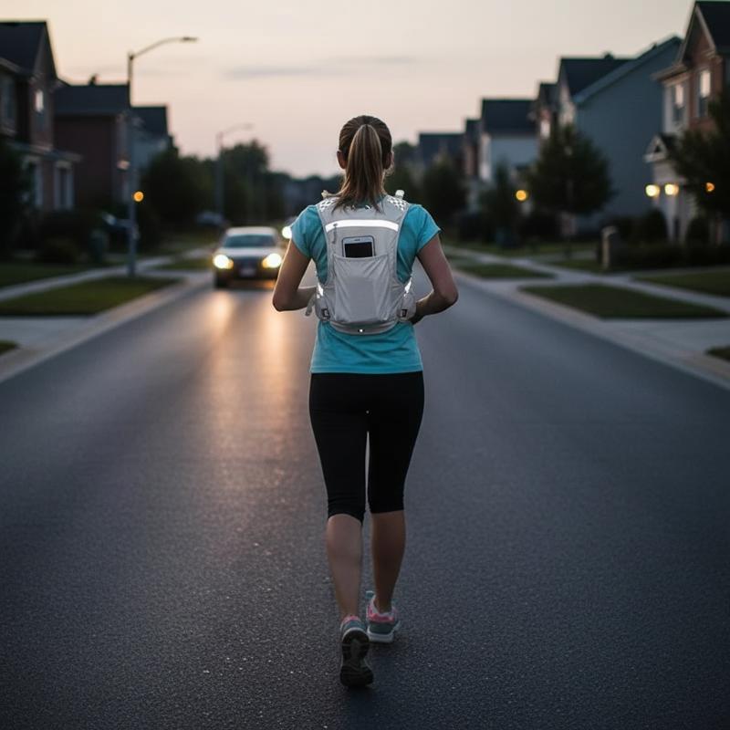Hydration Vest - 夜間のランニングやハイキングに最適な、水筒を収納できるポケットと水分補給用のバッグを備えたランニングベスト。