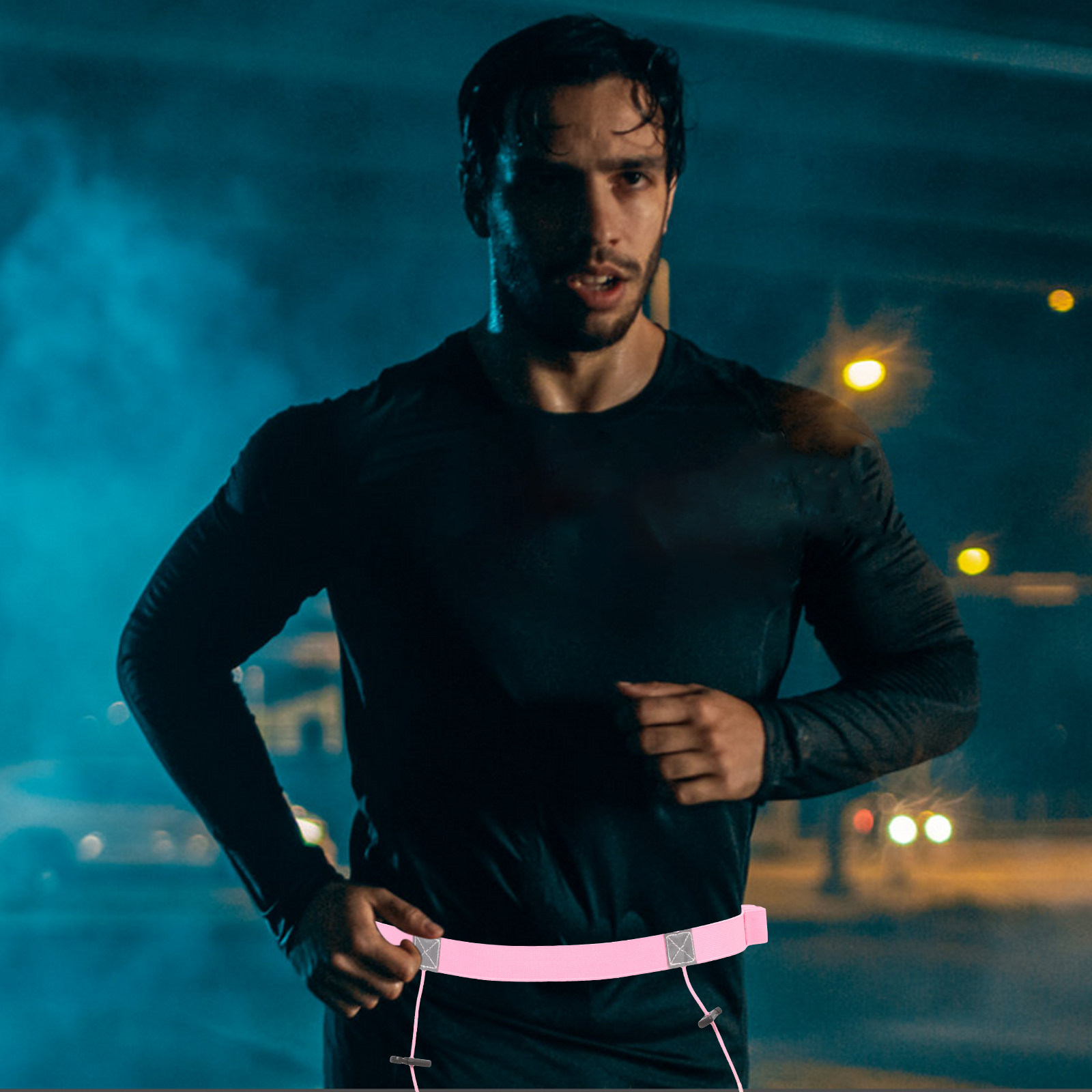 Race Bib - 軽量で反射素材を使用したランニング用ビブベルト。マラソンレース用。再利用可能で、肌に優しく、耐久性があり、手洗いまたは洗濯機で洗える。