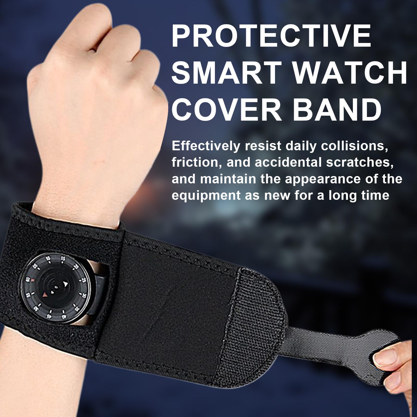 Running Watch - 時計ストラッププロテクター スマートウォッチカバープロテクター 防汗 耐候性 衝撃吸収 アームバンドラップ