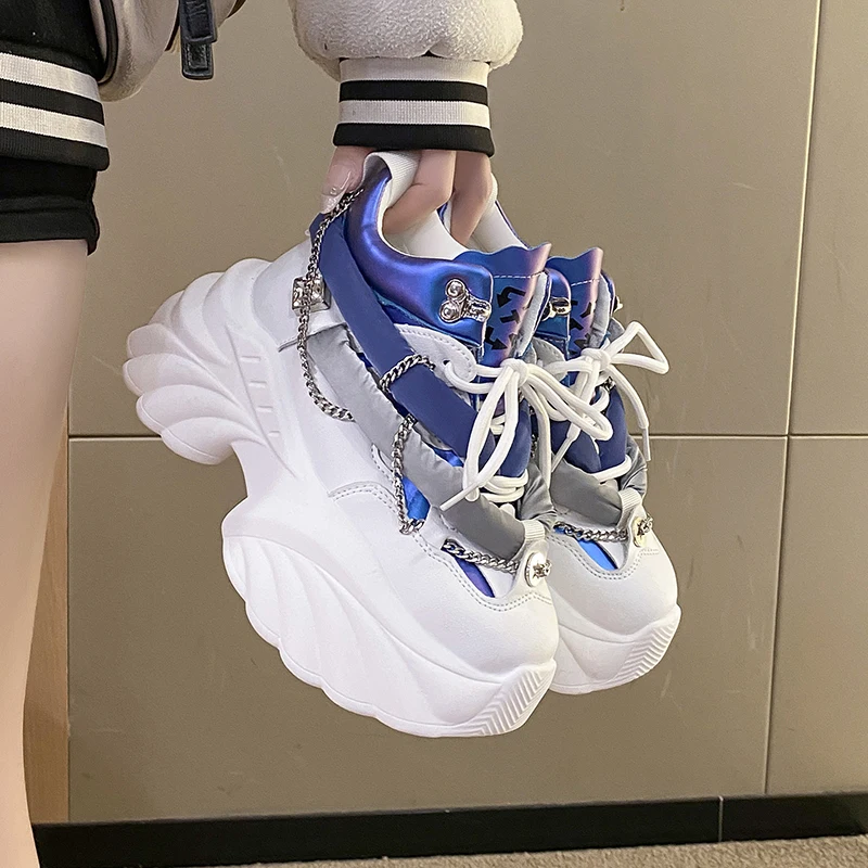 Running Shoes Women - 女性のためのレースアップスニーカー、ローファー、靴、カジュアル、ランニング、女性、魅力的、カワイイ、ウェッジ