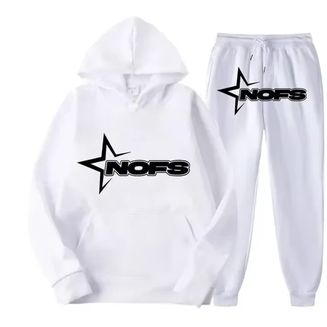 Joggers Pants - 2026 ストリートウェア メンズ フード付きスウェットシャツ セットアップ スター