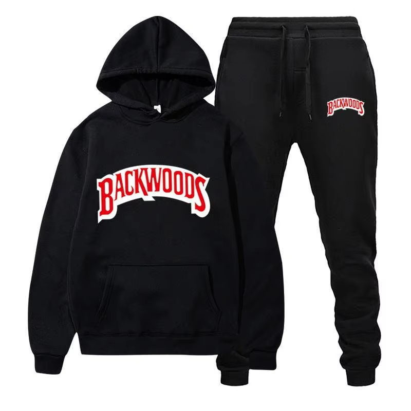 Joggers Pants - 2026年冬用フーディセット メンズファッション フリース レッドフーディ ブラックブランドパンツ カジュアルジョガースーツ