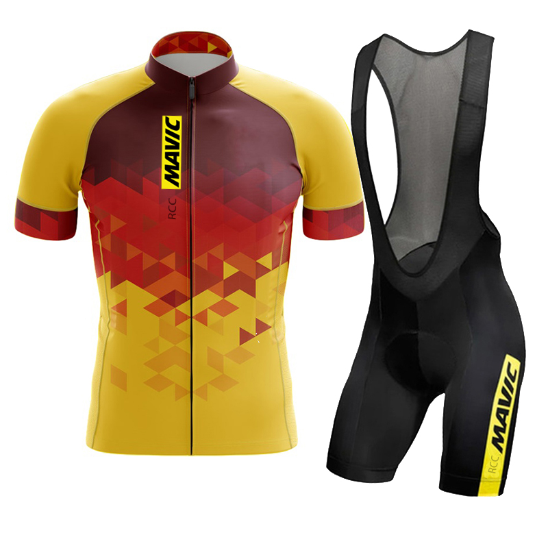Mavic-トライアスロン用の男性用サイクリングセット,半袖 - Race Bib のレビューと価格