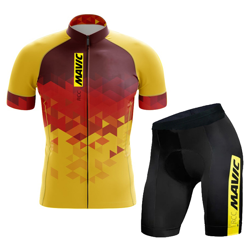 Mavic-トライアスロン用の男性用サイクリングセット,半袖 - Race Bib のレビューと価格