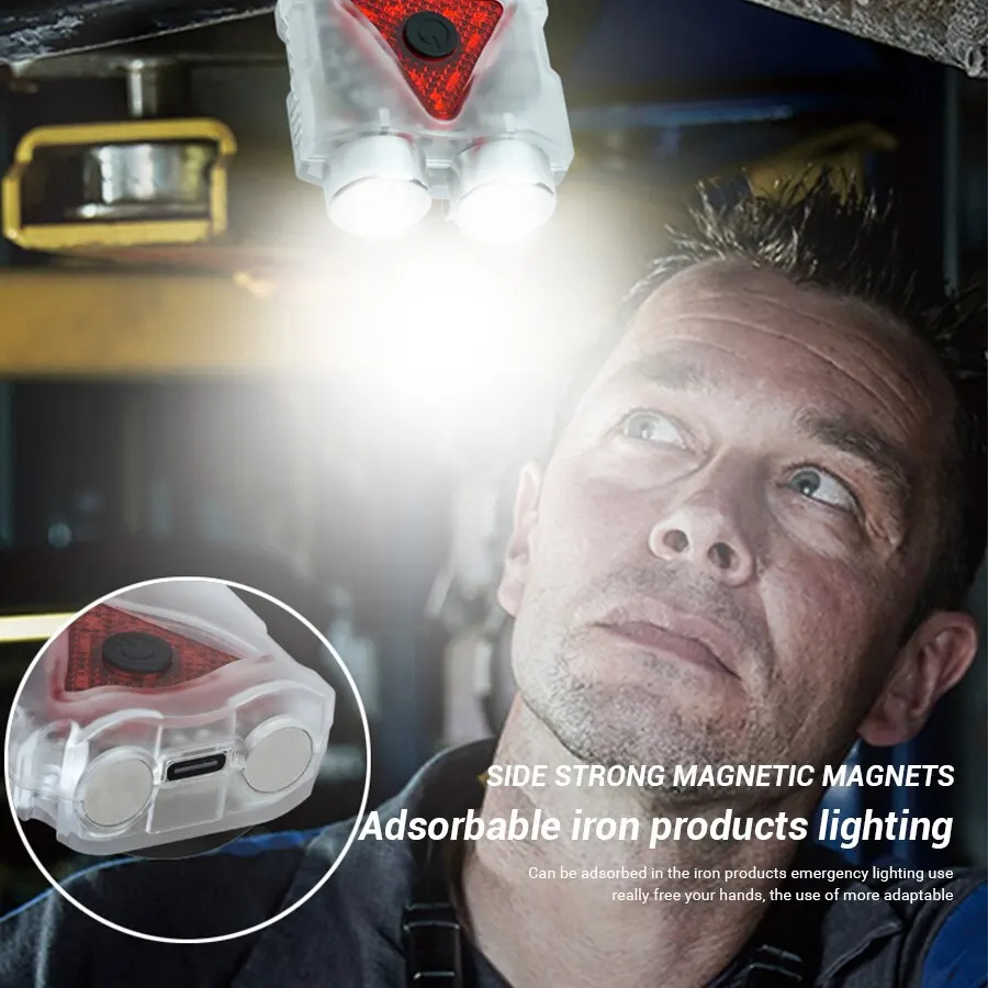 充電式ハンズフリーLEDヘッドランプ、防水キーチェーンマグネ - Running Headlamp のレビューと価格