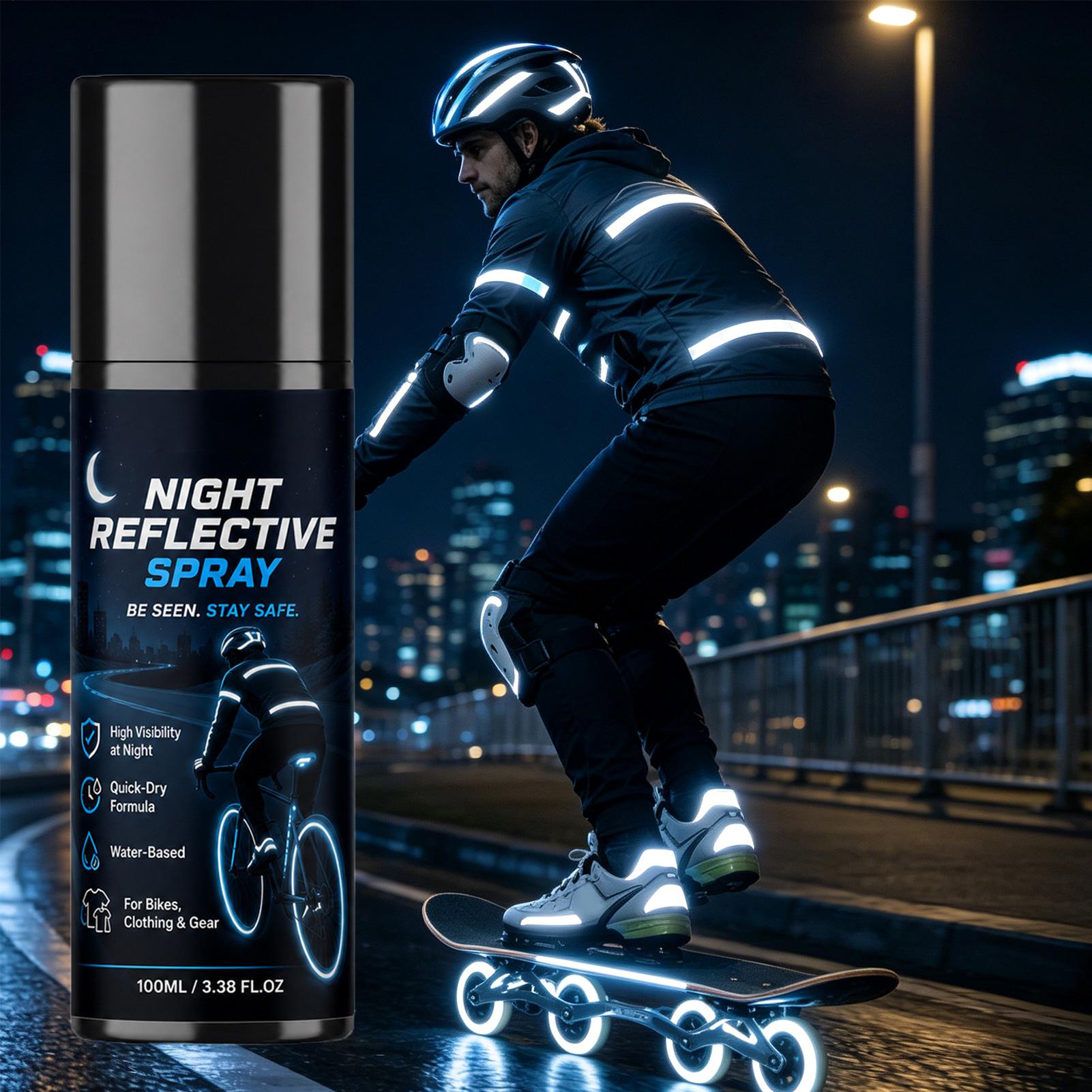100mlの夜間反射スプレー。ランニング、サイクリング、ハイ - Running Visibility Gear のレビューと価格
