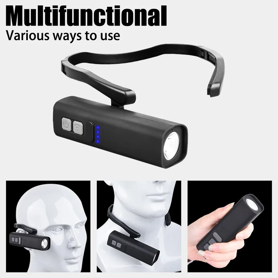 超高輝度イヤークリップヘッドランプ USB 充電式センサーヘ - Running Headlamp のレビューと価格