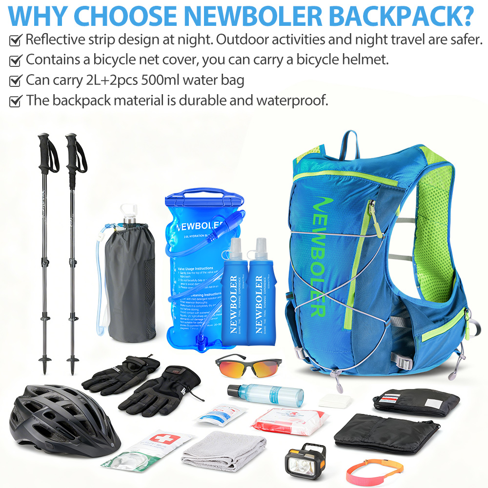 NEWBOLER ランニングハイドレーティングベストバックパ - Hydration Vest のレビューと価格