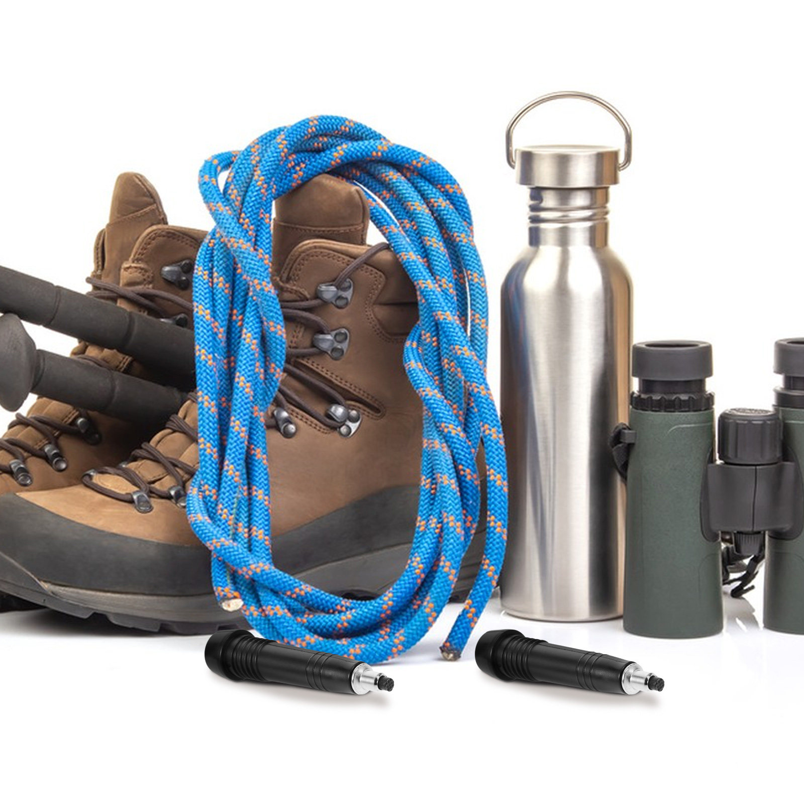 ハイキング用トレッキングポールの先端パーツ2個セット。炭素鋼 - Trekking Pole Carbon のレビューと価格