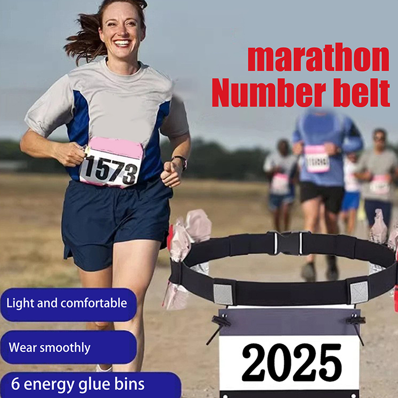 ランニングレース番号ベルトウエストパックよだれかけホルダート - Running Belt のレビューと価格