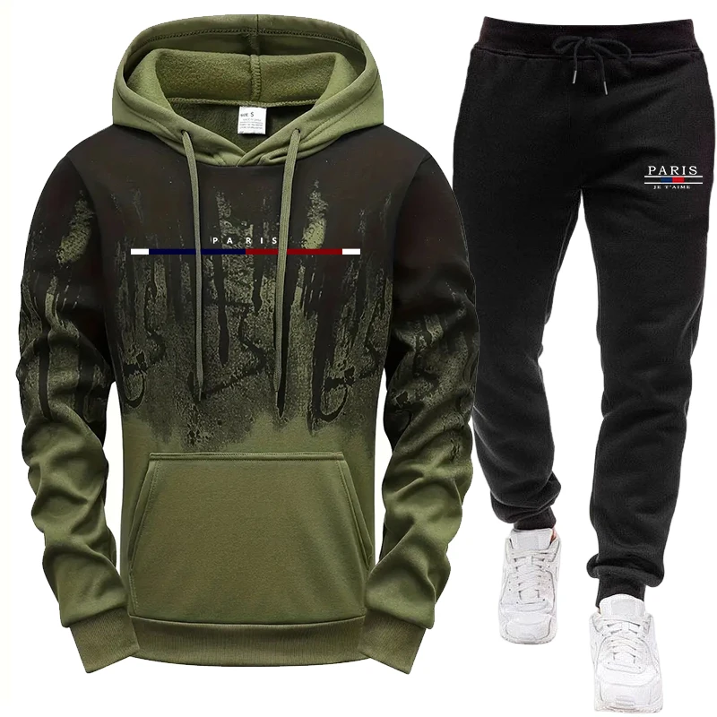 メンズセット/フーディー/パンツ 秋冬 フード付きスウェット - Joggers Pants のレビューと価格