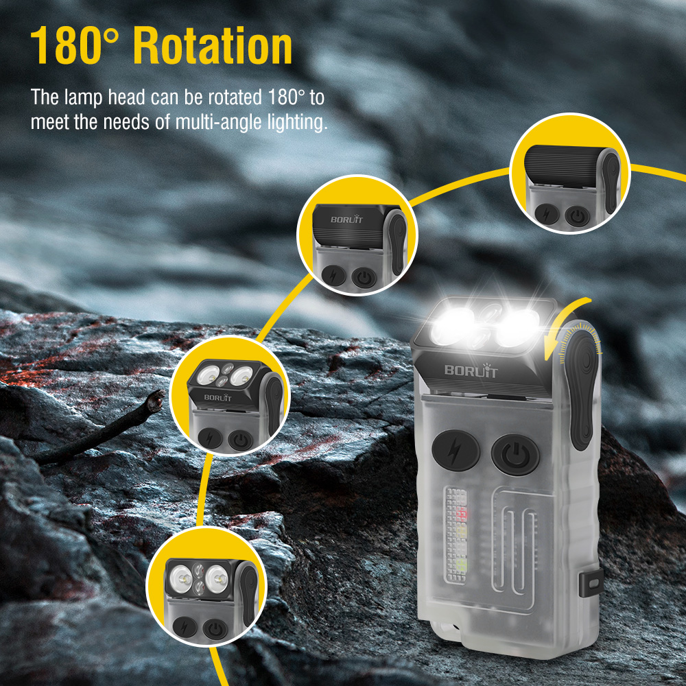 BORUiT V20 蛍光ブザー EDC LEDキーチェーン - Running Headlamp のレビューと価格