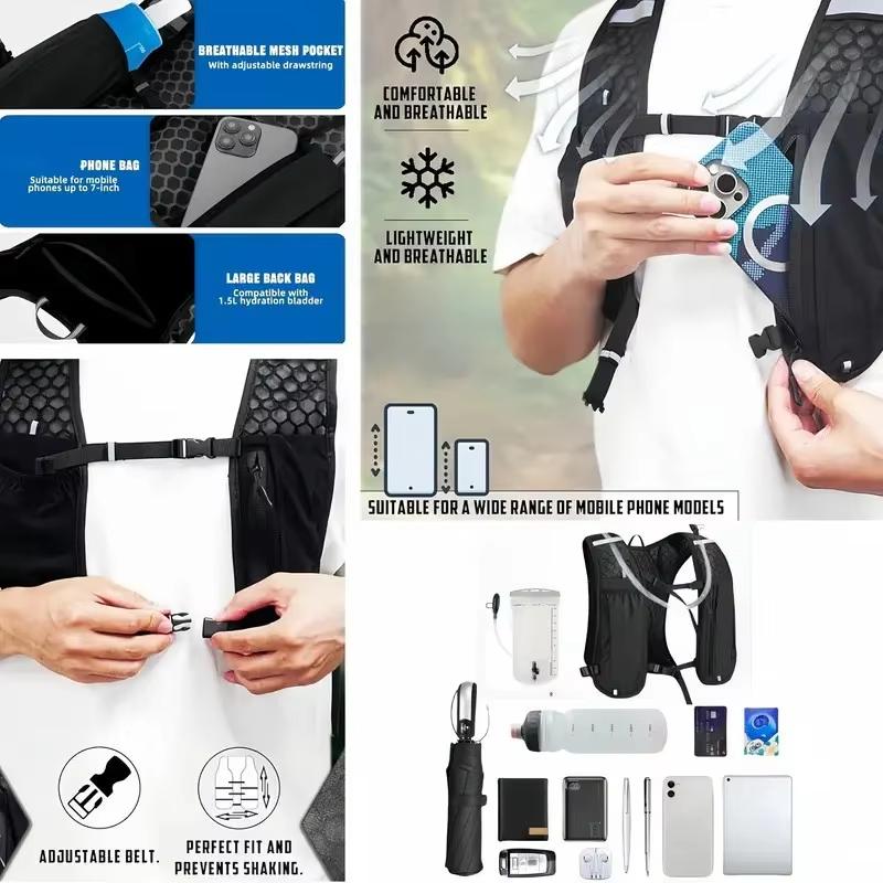 夜間のランニングやハイキングに最適な、水筒を収納できるポケッ - Hydration Vest のレビューと価格