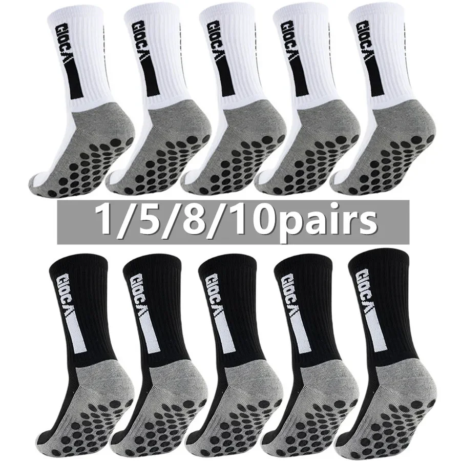 1/5/8/10 ペア男性女性ユニセックスノンスリップグリッ - Sports Socks のレビューと価格