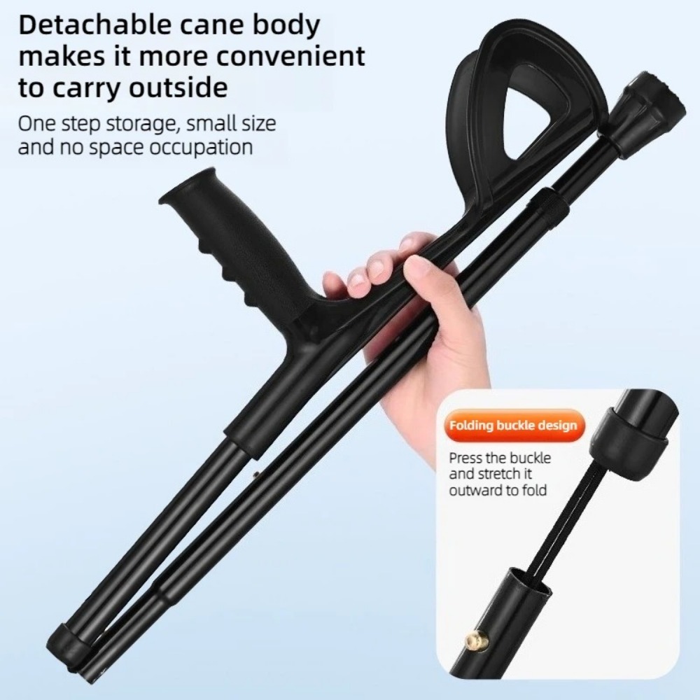 調整可能な折りたたみ式人間工学に基づいた前腕用松葉杖 アルミ - Trekking Pole Carbon のレビューと価格