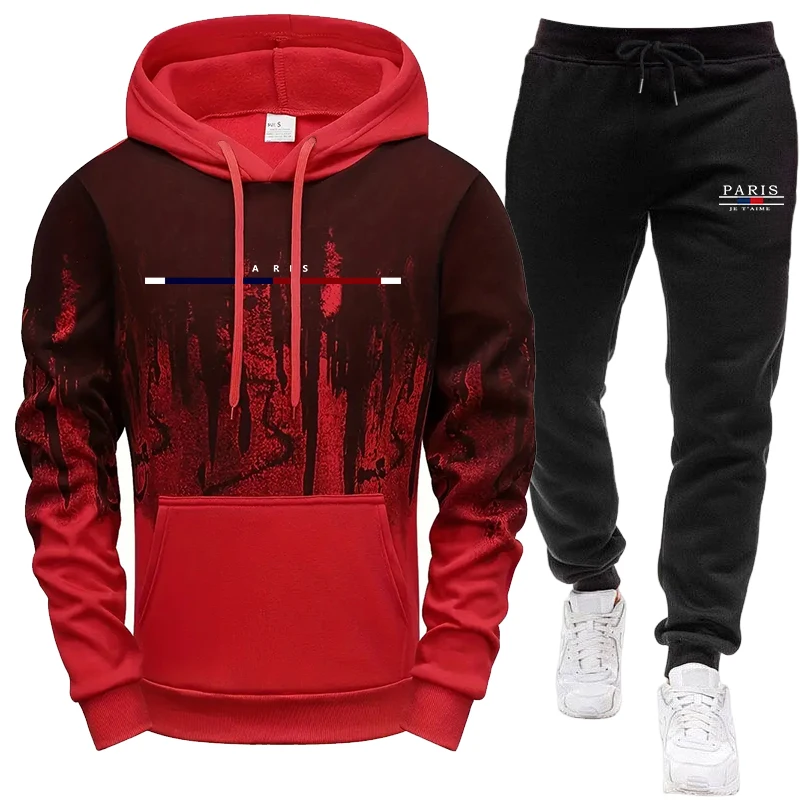 メンズセット/フーディー/パンツ 秋冬用 フード付きスウェッ - Joggers Pants のレビューと価格