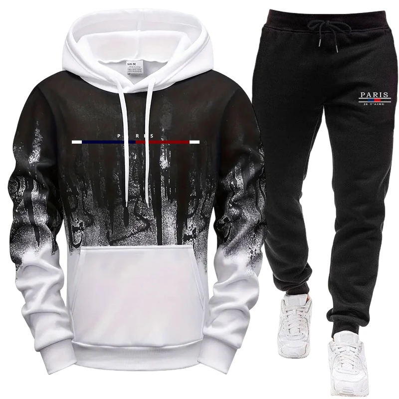 メンズセット/フーディー/パンツ 秋冬用 フード付きスウェッ - Joggers Pants のレビューと価格