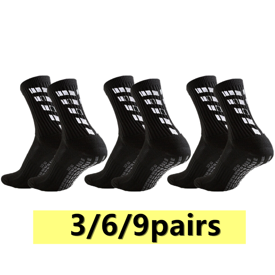 3/6/9 ペア男性女性ノンスリップグリップサイクリングハイ - Sports Socks のレビューと価格